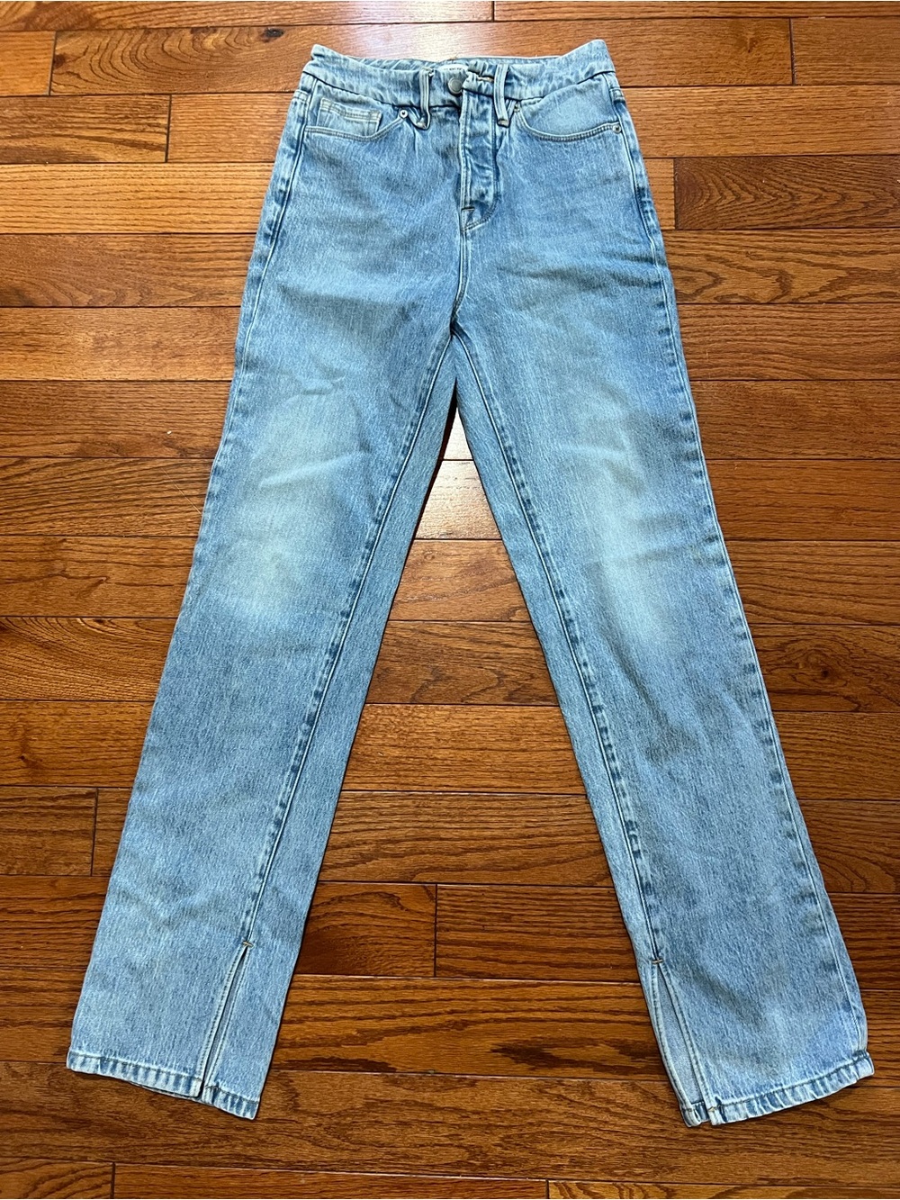 Good American Light Blue wide open Jeans